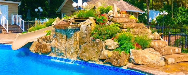 Pool waterfall