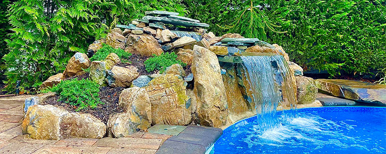 pool waterfalls